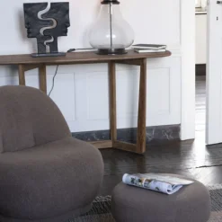 Fauteuil moelleux velours effet bouclette