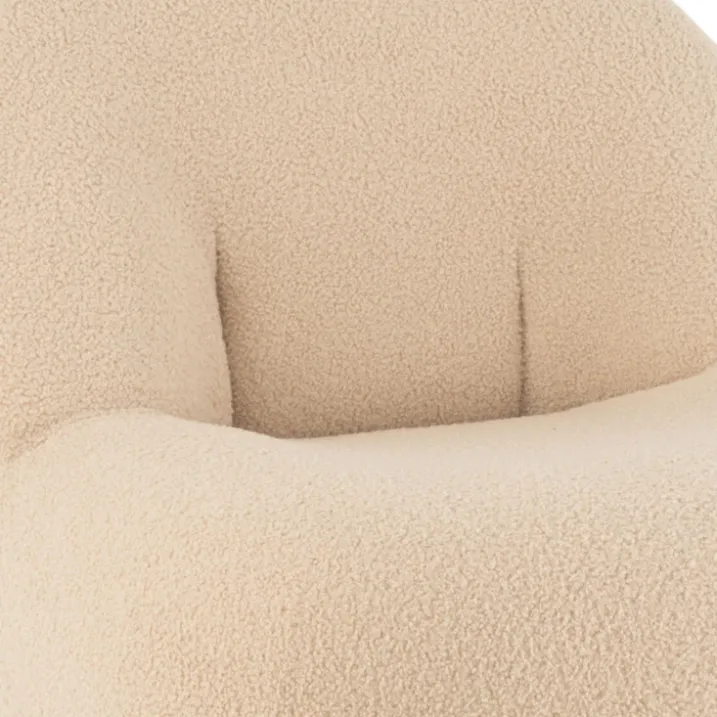 Fauteuil moelleux velours effet bouclette