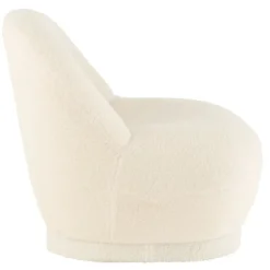 Fauteuil moelleux velours effet bouclette
