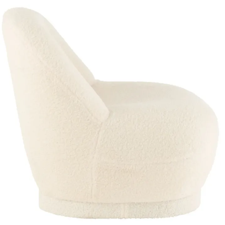 Fauteuil moelleux velours effet bouclette