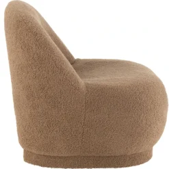 Fauteuil moelleux velours effet bouclette