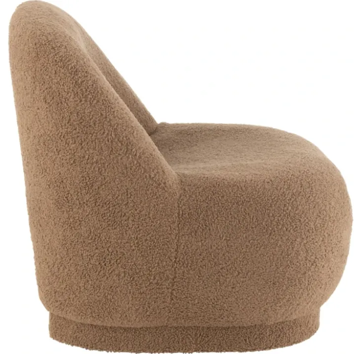 Fauteuil moelleux velours effet bouclette