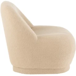 Fauteuil moelleux velours effet bouclette