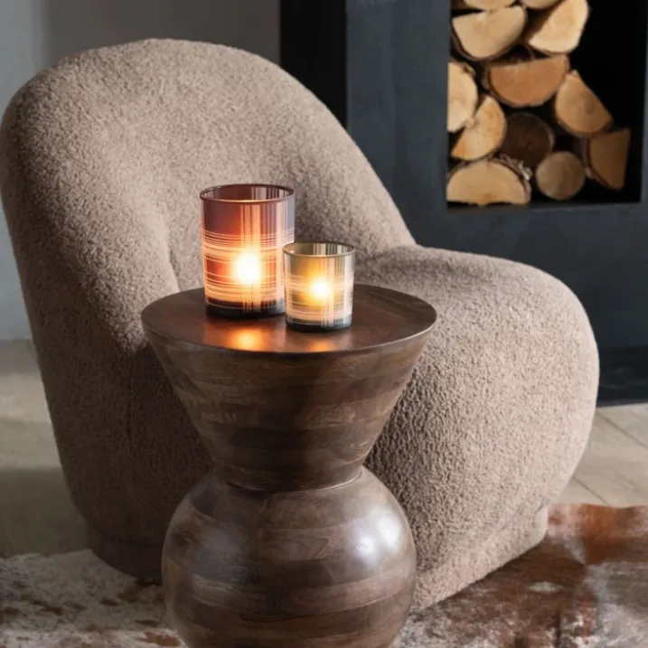 Fauteuil moelleux velours effet bouclette