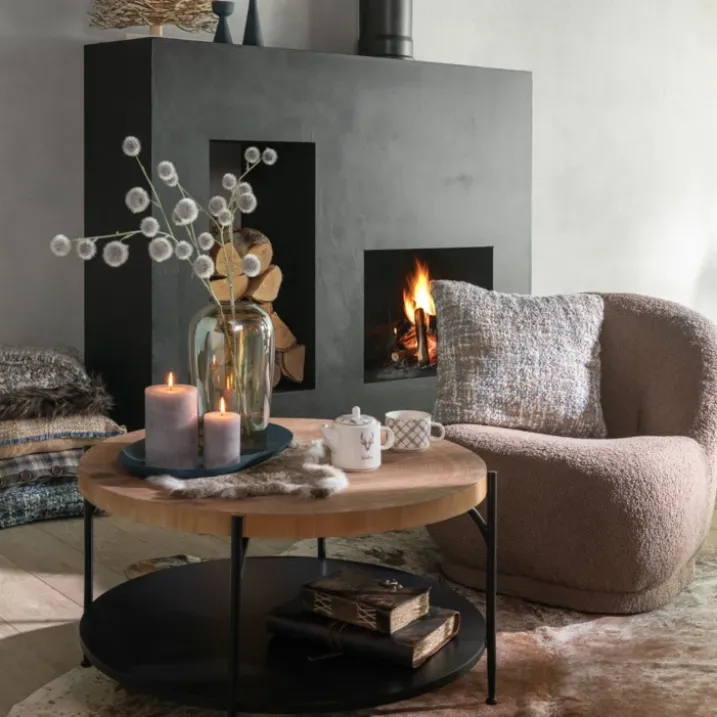 Fauteuil moelleux velours effet bouclette