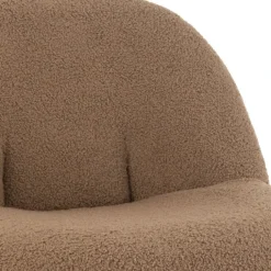 Fauteuil moelleux velours effet bouclette