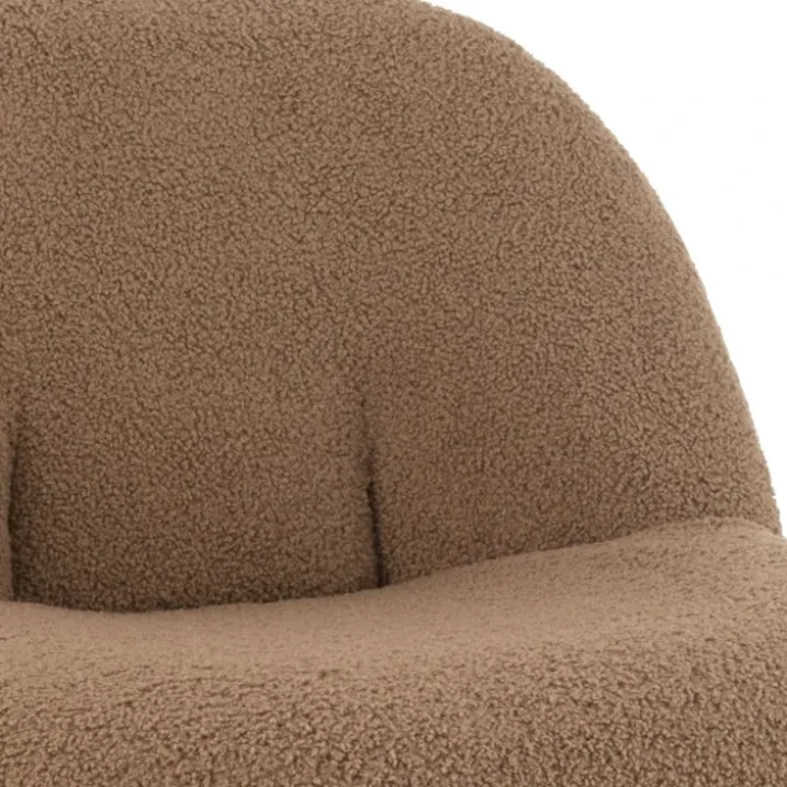 Fauteuil moelleux velours effet bouclette
