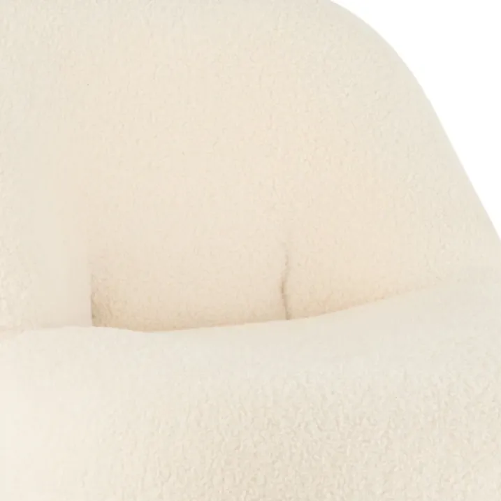 Fauteuil moelleux velours effet bouclette