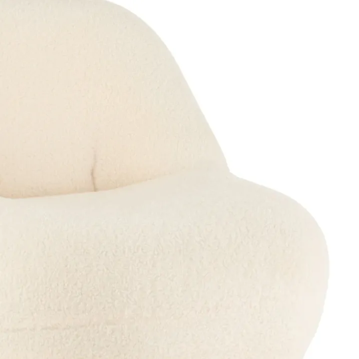 Fauteuil moelleux velours effet bouclette