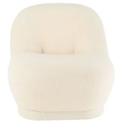 Fauteuil moelleux velours effet bouclette