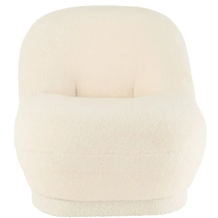 Fauteuil moelleux velours effet bouclette