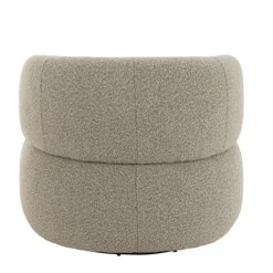 Fauteuil pivotant rond en bouclette