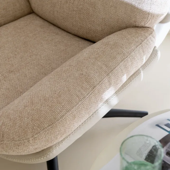 Fauteuil relax pivotant et repose pied