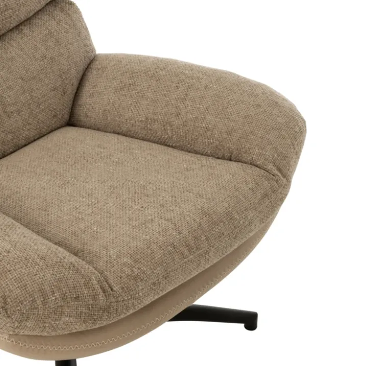 Fauteuil relax pivotant et repose pied