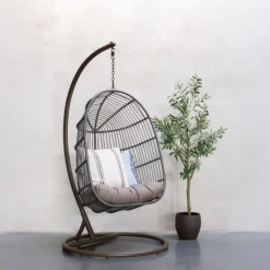 Fauteuil suspendu acier et corde