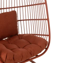Fauteuil suspendu acier et corde