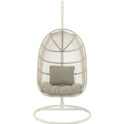 Fauteuil suspendu acier et corde