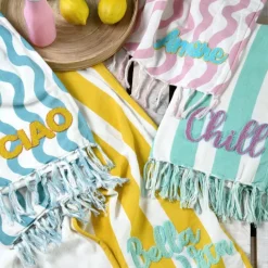 Fouta doublée éponge"Bella Vita"