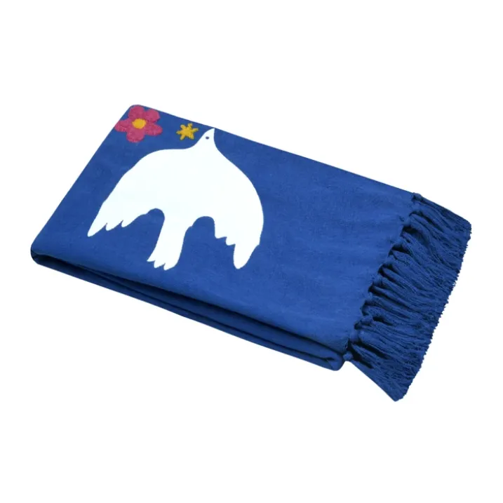 Fouta légère motif oiseau