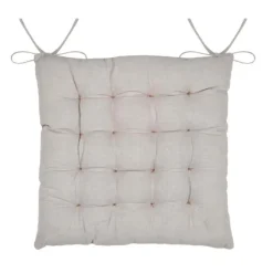 Galette de chaise coeurs esprit chalet en coton