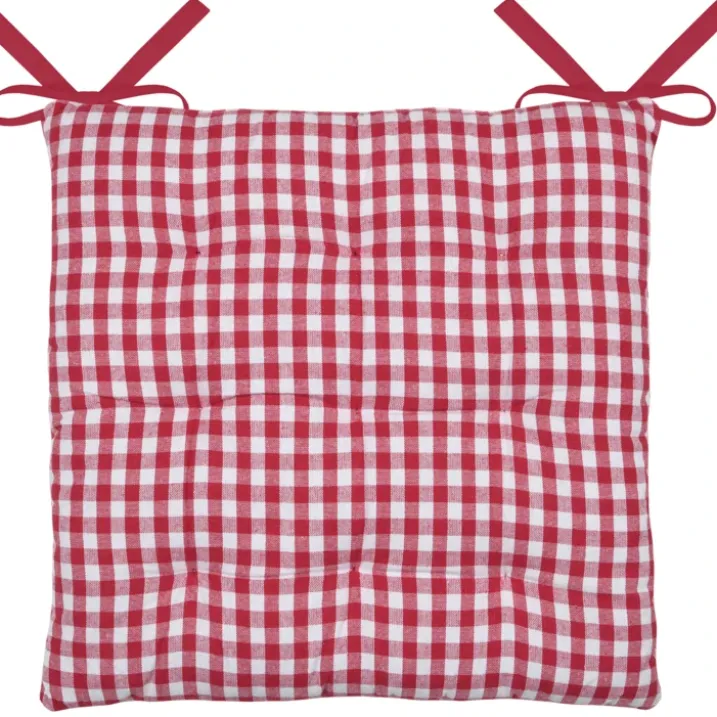 Galette de chaise double face à 9 points en polycoton