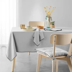 Galette de chaise en coton recyclé et bourdon apparent