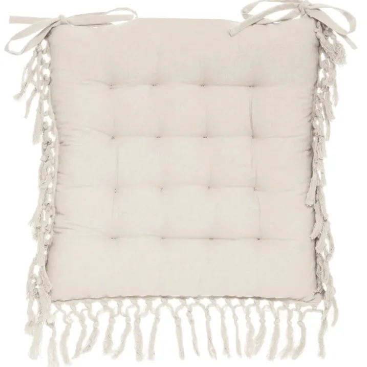 Galette de chaise en macramé