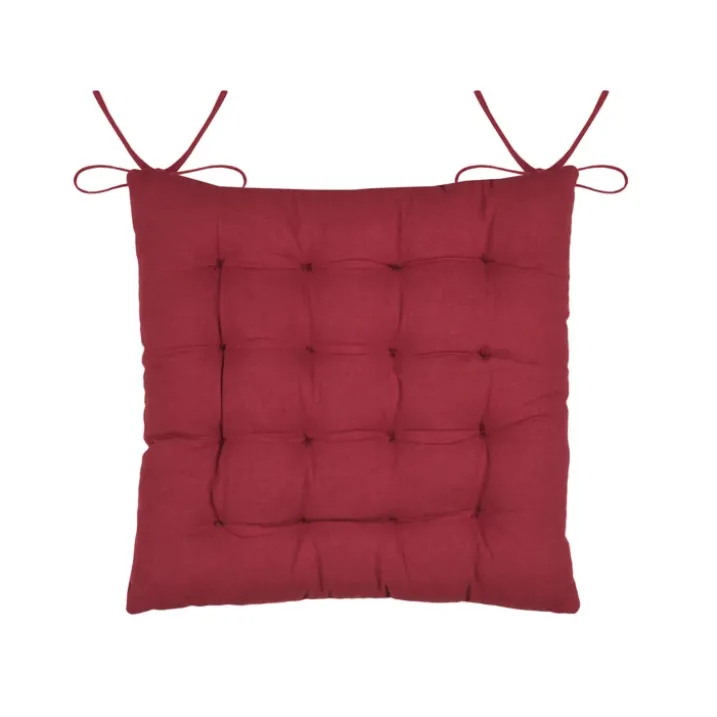 Galette de chaise esprit chalet traditionnel en coton