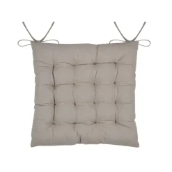 Galette de chaise feuillage effet matière en coton brodé