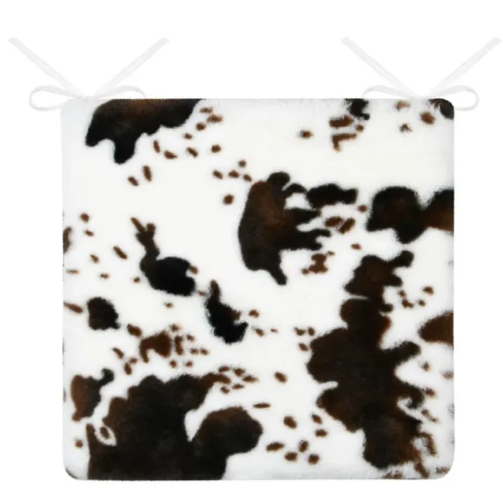 Galette de chaise imitation peau de vache