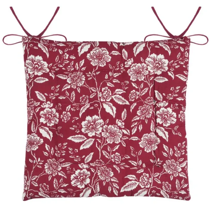 Galette de chaise motif fleurs