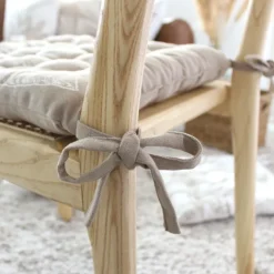 Galette de chaise piquée motif nature