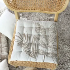 Galette de chaise piquée motif nature