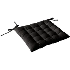 Galette de chaise piquée 16 points en coton et nouettes