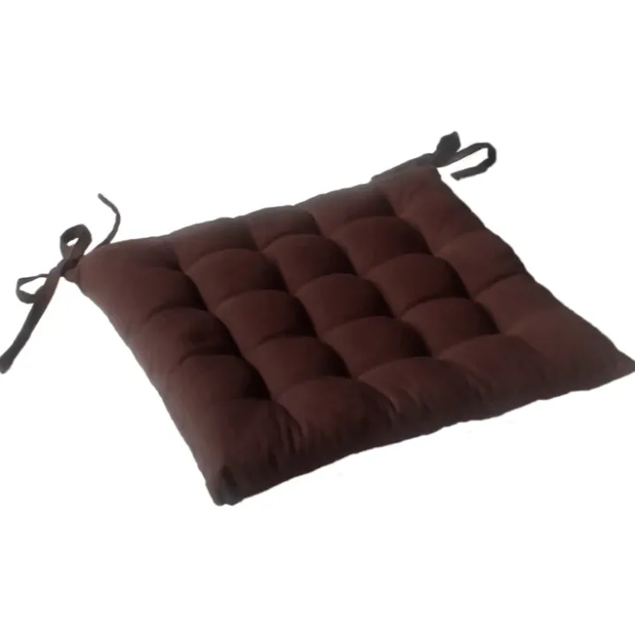 Galette de chaise piquée 16 points en coton et nouettes