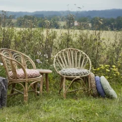 Galette de chaise ronde 100% coton floral Indien MADAM STOLTZ
