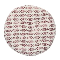 Galette de chaise ronde 100% coton poisson Indien MADAM STOLTZ