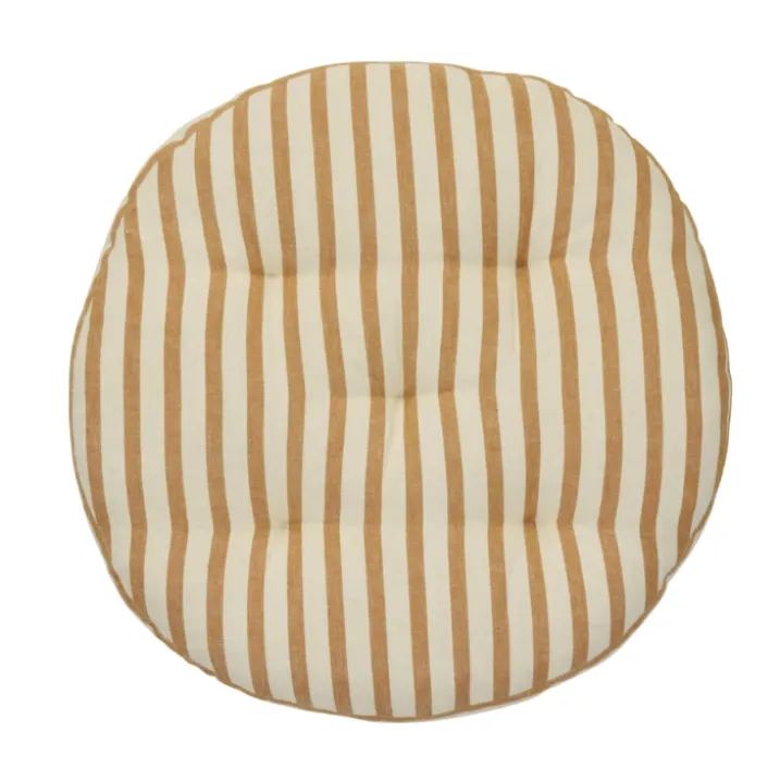Galette de chaise ronde 100% coton rayures MADAM STOLTZ