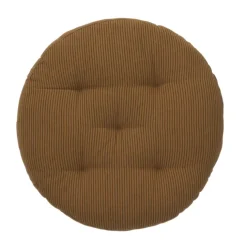 Galette de chaise ronde 100% coton fines rayures MADAM STOLTZ