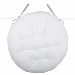 Galette de chaise ronde et bicolore