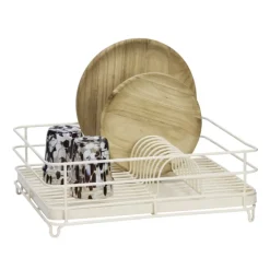 Égouttoir à vaisselle en fer avec range-assiettes