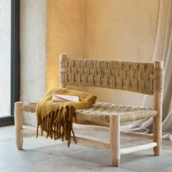 Grande banquette bois Marocaine