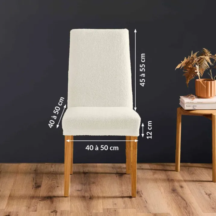 Housse de chaise extensible bouclette