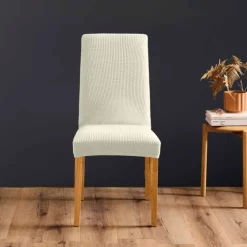 Housse de chaise extensible gaufrée pour assise 40 à 50 cm