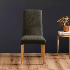Housse de chaise extensible gaufrée pour assise 40 à 50 cm