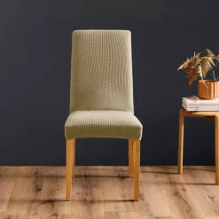 Housse de chaise extensible gaufrée pour assise 40 à 50 cm