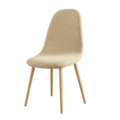 Housse de chaise scandinave extensible en tissu gaufré