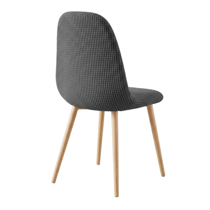Housse de chaise scandinave extensible en tissu gaufré