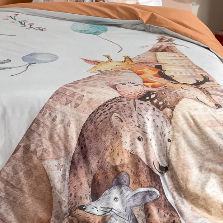 Housse de couette animaux de la fôret