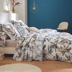 Housse de couette aux fleurs exubérantes